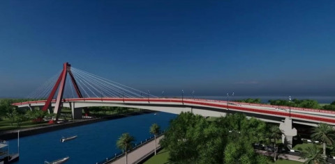 Desain Jembatan Aek Tano Pongol yang Dihiasi Dalihan Na Tolu
