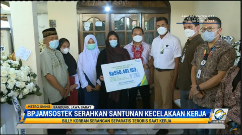 BP Jamsostek Serahkan Santunan Kecelakaan Kerja