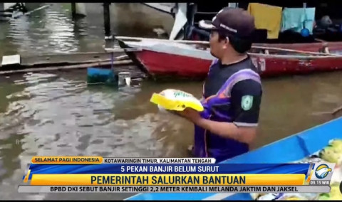 Duh, Sudah Lima Pekan Banjir di Kotawaringin Belum Surut