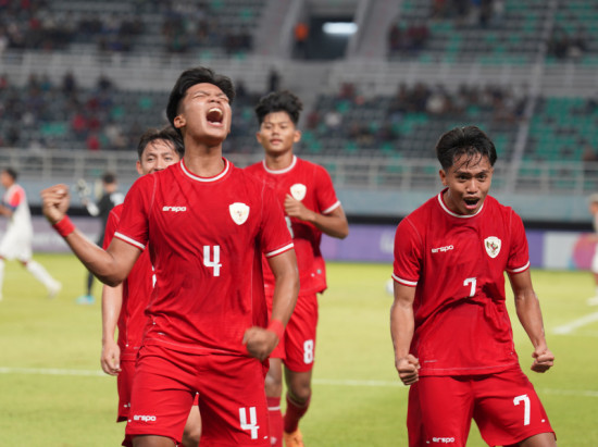 Selebrasi gol para pemain timnas Indonesia U-19. (Foto Dok. PSSI)