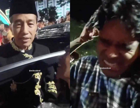 Heboh! Pemuda <i>Ngaku</i> Dipukul Paspampres usai Swafoto dengan Jokowi