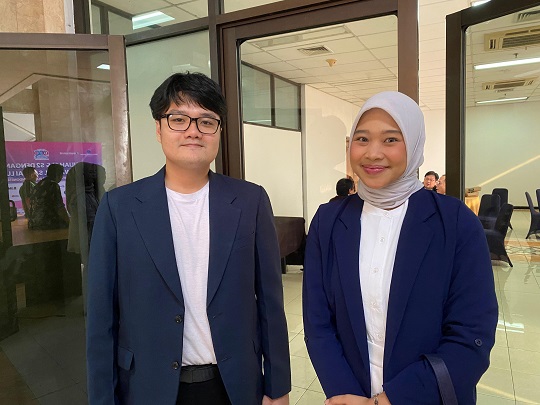 Penerima Beasiswa OSC, Mohammad Eric Kusuma dan Chantika Aulia. Medcom.id/Bramcov Stivens Situmeang