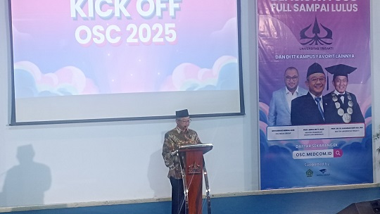 Menteri Pendidikan Dasar dan Menengah (Mendikdasmen), Abdul Mu’ti dalam Kick Off OSC 2025. Medcom.id/Ilham Pratama Putra