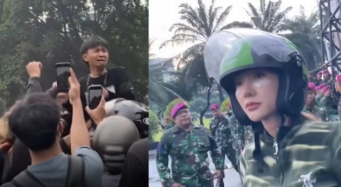 Aksi Artis di Demo DPR: Lucinta Luna Pakai Helm Ojol hingga Fajar Sadboy 'Diarak' Massa