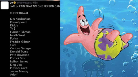 Kanye West Rilis Daftar Nama Pengkhianat: Kim Kardashian dan Anaknya hingga Patrick Star
