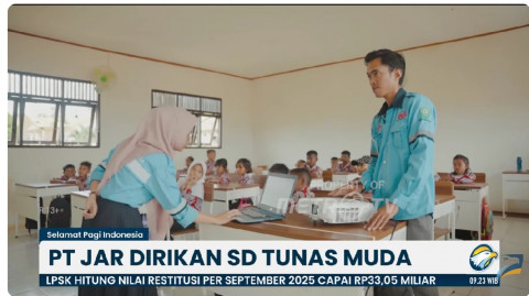 SD Tunas Muda Sekolah Gratis dari PT JAR, Cetak Prestasi dan Bikin Orang Tua Lega