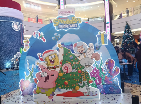 Spongebob dan Suasana Bawah Laut Meriahkan Natal dan Tahun Baru di AEON Mall BSD