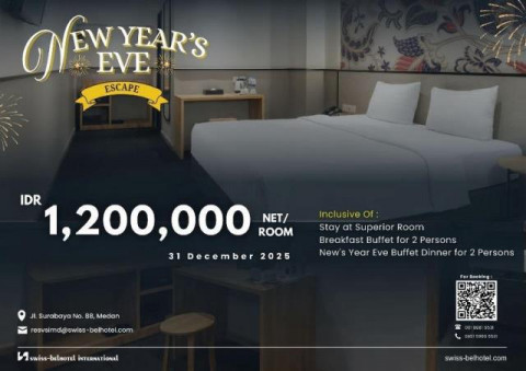 Sambut Tahun Baru, Swiss-Belinn Medan Hadirkan 'New Year’s Eve Escape package dan Buffet Dinner Spesial