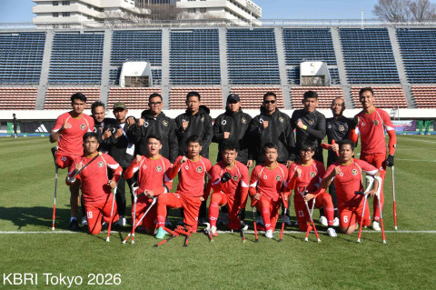 Kalah dari Spanyol, Perjuangan Timnas Sepak Bola Amputasi Indonesia Tetap Dapat Dukungan Penuh WNI di Jepang