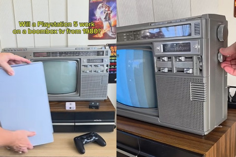 YouTuber Ini Coba Buktikan PS5 Bisa Dimainkan di TV Boombox, Begini Hasilnya