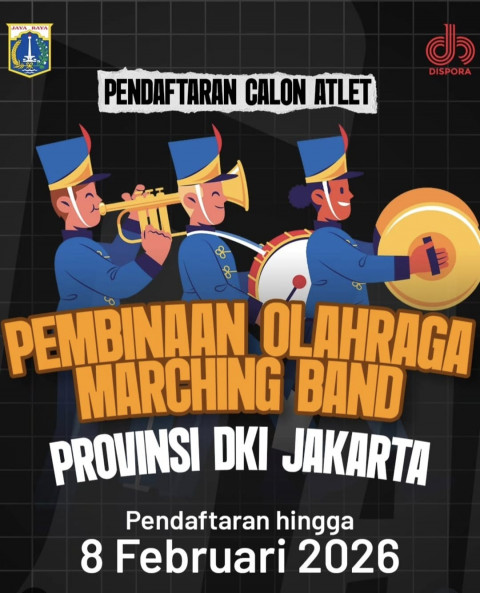 Open Recruitment Drum Band Jakarta 2026, Bisa Daftar Online hingga 8 Februari