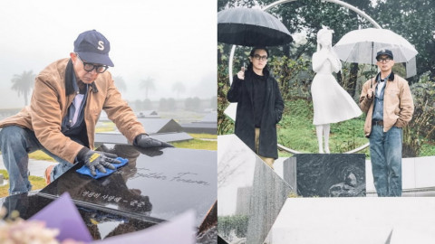 Setahun Barbie Hsu Meninggal, DJ Koo Dirikan Patung di Makam Istri