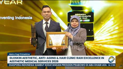 Gloskin Raih Penghargaan Nasional ITAY 2026, Tegaskan Standar Profesional Layanan Estetika Medis