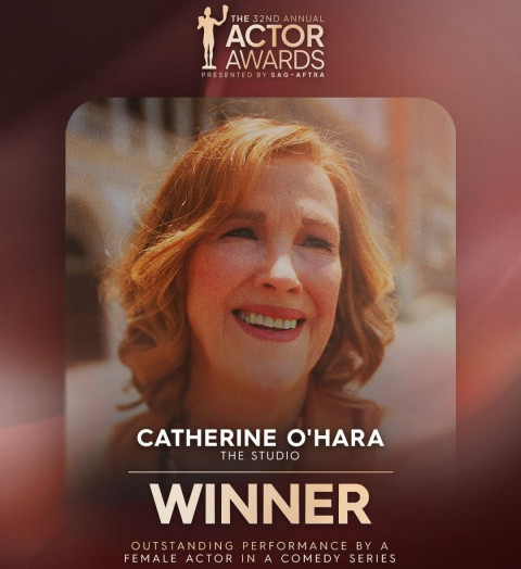 Cetak Sejarah! Mendiang Catherine O'Hara Raih Piala SAG Awards 2026 Secara Anumerta