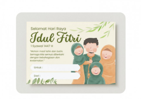 Kumpulan Template Kartu Ucapan Lebaran 2026 yang Estetik dan Siap Cetak