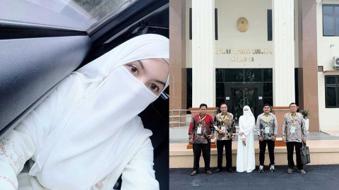 Wardatina Mawa Pakai Baju Akad Nikah saat Sidang Cerai Insanul Fahmi