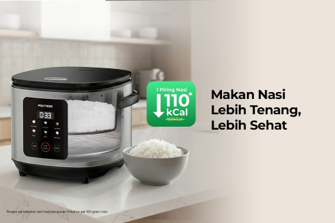Polytron Hadirkan Rice Cooker Low Carbo, Bikin Makan Nasi Lebih Sehat