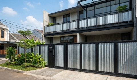 Pagar Seng Unik, Kombinasi Kayu hingga Industrial