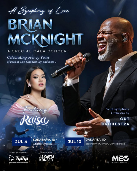 Brian McKnight Kembali Konser di Indonesia, Raisa Jadi Tamu Spesial