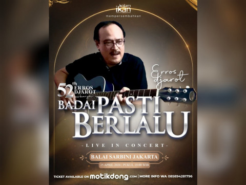 Erros Djarot Gelar Konser 52 Tahun Berkarya, Hadirkan Once hingga Ardhito Pramono
