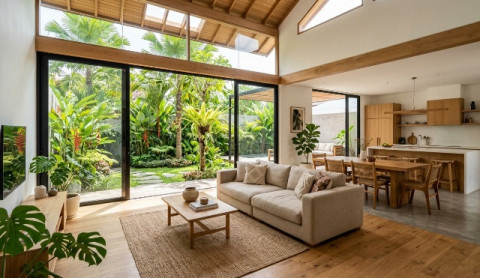 5 Cara Terapkan Desain Japandi Tropis agar Rumah Lebih Adem