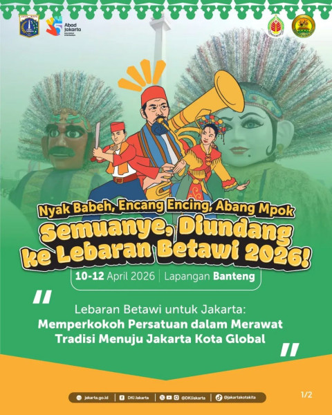 Mau Ke Lebaran Betawi 2026? Ini Daftar Lokasi Kantong Parkir di Sekitar Lapangan Banteng