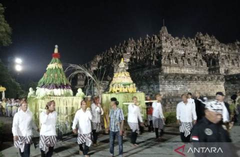 Pertama Kali! Kirab Pusaka Nusantara Ramaikan Candi Borobudur