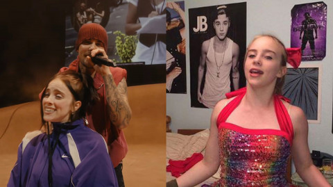 <i>Chaos</i> di Panggung! Billie Eilish Hampir Jatuh Saat Dipanggil Justin Bieber di Coachella