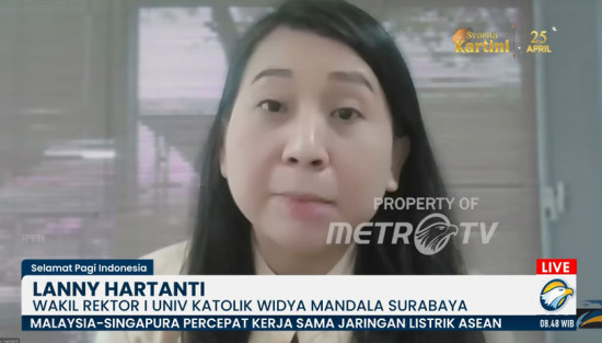 Wakil Rektor I Universitas Katolik Widya Mandala Surabaya (UKWMS) Lani Hartanti. Foto: Metro TV