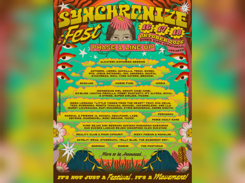 Synchronize Fest 2026 Umumkan Line Up Fase 1, Ada Hindia hingga Reality Club x Phum Viphurit