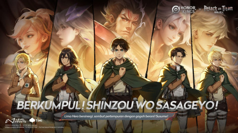 Honor of Kings x Attack on Titan Hadir Mei 2026, Ada Mode Titan dan Skin Baru