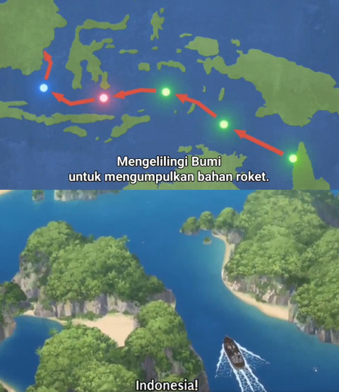 Ada Indonesia Coy! Senku dan Tim Kerajaan Sains Mampir ke Nusantara di Anime Dr. STONE
