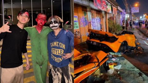 YouTuber Robby Pantjoro dan Andra ST Kecelakaan, Mobil McLaren Hancur Terbelah Dua