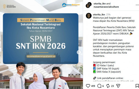 SPMB SNT IKN 2026 Dimulai, Ini Tahapan  Seleksi hingga Tanggal Pentingnya