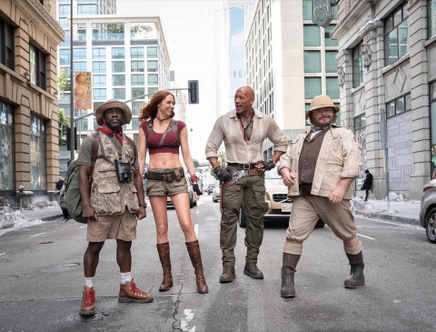 Dwayne Johnson, Kevin Hart, dan Jack Black Reuni di Film Jumanji: Open World