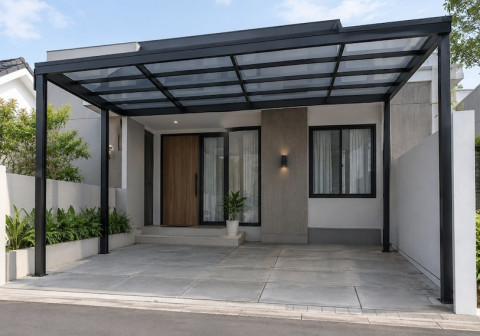 5 Inspirasi Kanopi Carport dengan Tiang Minimalis