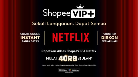 ShopeeVIP+ Hadirkan Pengalaman ‘Sekali Langganan, Dapat Semua’, Semakin Lengkap dengan Akses Netflix