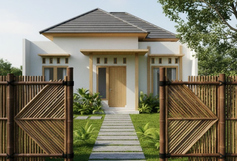 7 Inspirasi Pagar Rumah Sederhana tapi Cantik dari Bambu