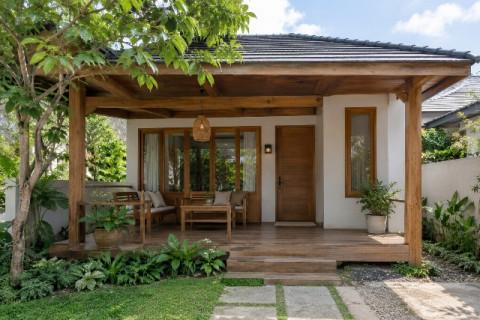 5 Desain Teras Rumah Kampung yang Adem dan Asri