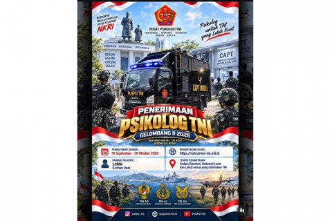 Rekrutmen Psikolog TNI Gelombang II 2026 Dibuka, Cek Syarat dan Jadwalnya!