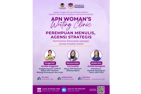 Akademi Perempuan NasDem Gelar Woman's Writing Clinic, Suarakan Isu Sosial Lewat Tulisan