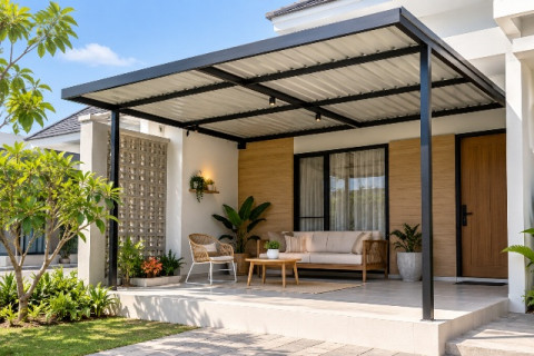 5 Inspirasi Model Atap Teras Rumah, dari Galvalum hingga Kaca