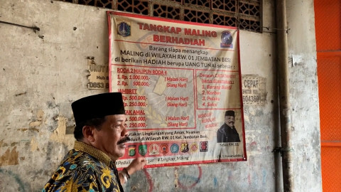 Viral! Ketua RW di Tambora Gelar Sayembara Tangkap Maling Berhadiah Uang