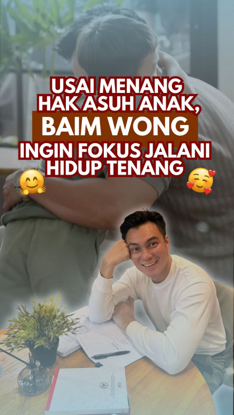 Usai Menang Hak Asuh Anak, Baim Wong Ingin Fokus Jalani Hidup Tenang