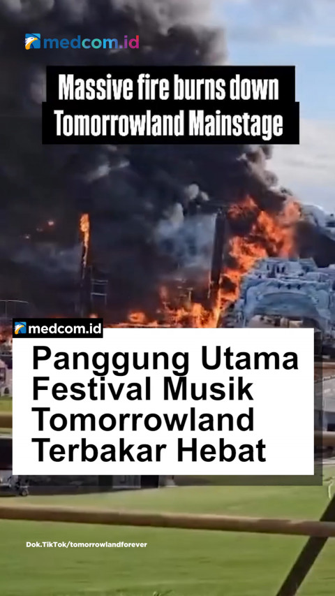 Panggung Utama Festival Musik Tomorrowland Terbakar Hebat
