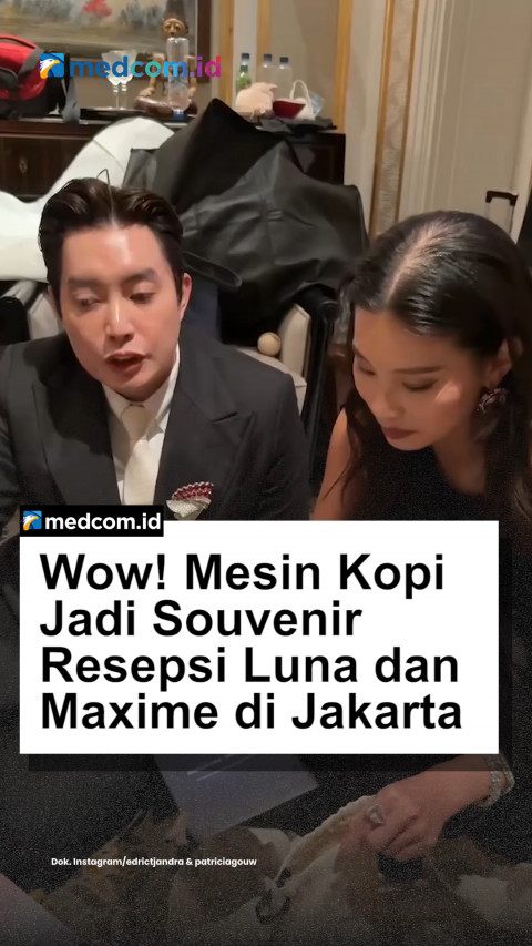 Wow! Mesin Kopi Jadi Souvenir Resepsi Luna & Maxime di Jakarta