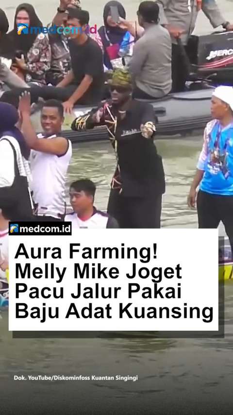 Aura Farming! Melly Mike Joget Pacu Jalur Pakai Baju Adat Kuansing