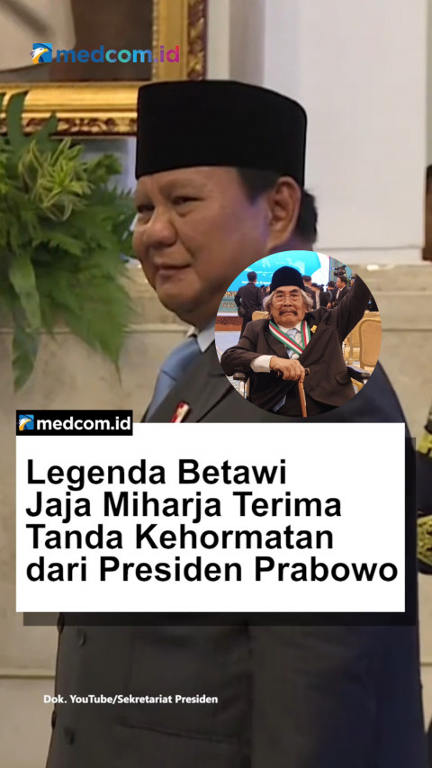 Legenda Betawi Jaja Miharja Terima Tanda Kehormatan dari Presiden Prabowo