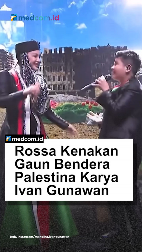 Rossa Kenakan Gaun Bendera Palestina Karya Ivan Gunawan