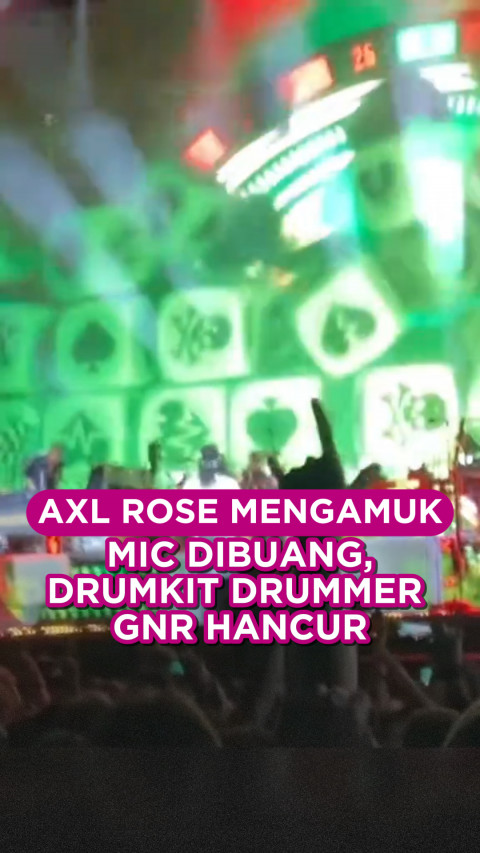 Axl Rose Mengamuk Mic Dibuang, Drumkit Drummer GNR Hancur